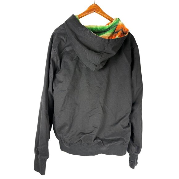 VTG Circa Hecho de Sangre Reversible Hooded  Skater Surfer Zip Jacket Men's XL - Picture 4 of 15